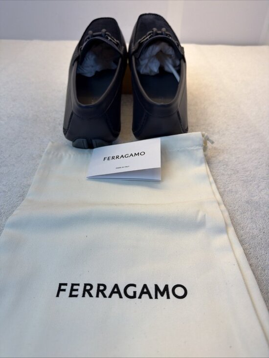 Salvatore Ferragamo Almeria Blue Suede Leather Loafer Driving Moc SZ 9.5 E Men main image 10